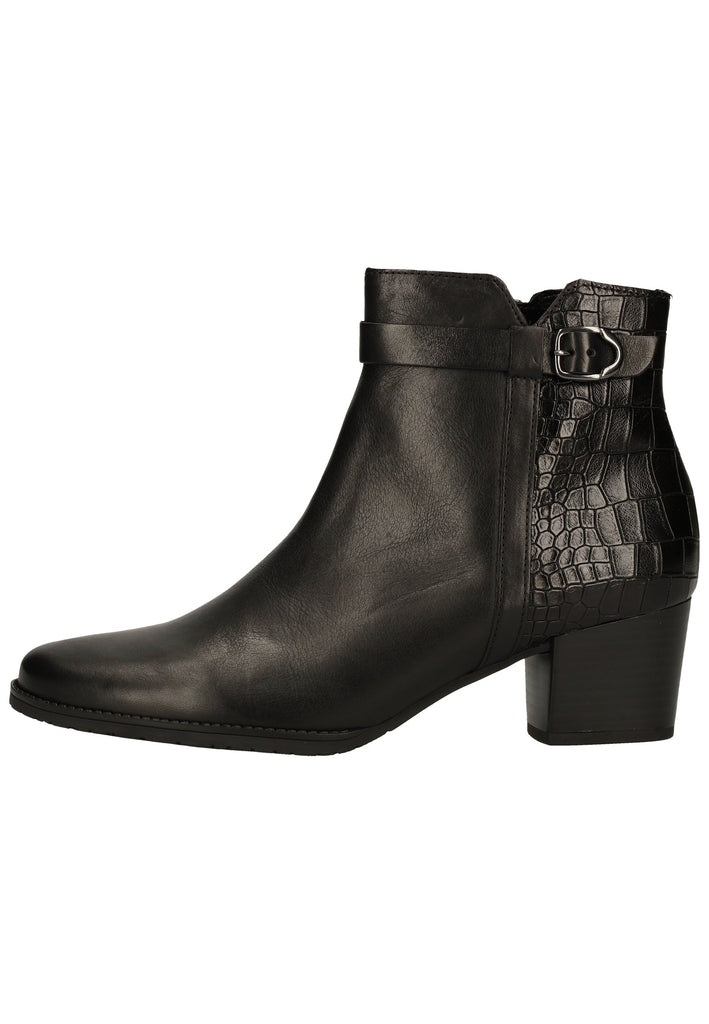 Gabor Stiefelette Glattleder Schwarz - surf4shoes