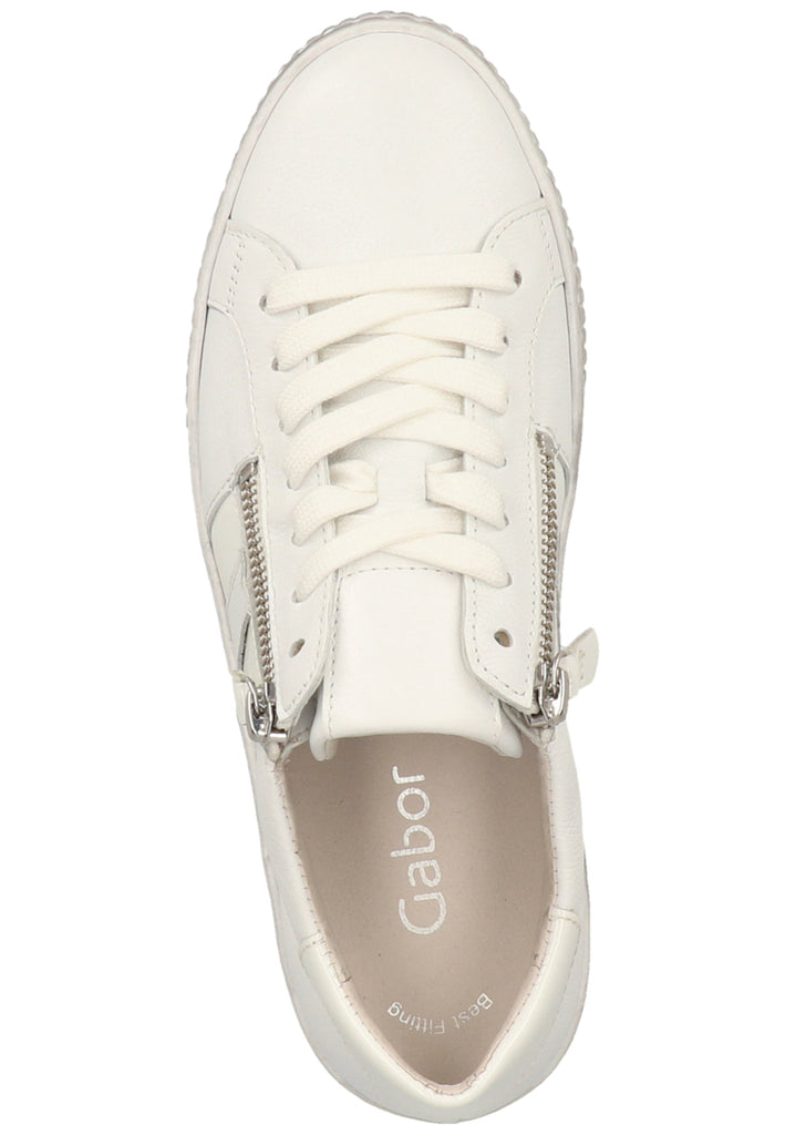 Gabor Sneaker Glattleder Weiß - surf4shoes