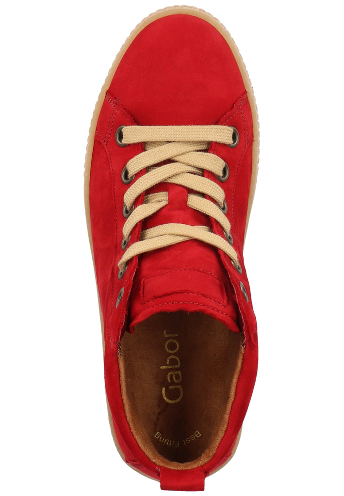 Gabor Sneaker Leder Rubinrot - surf4shoes