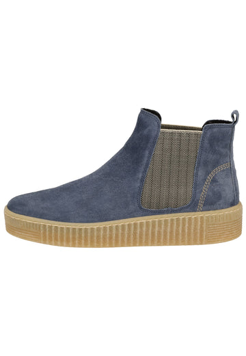 Gabor Stiefelette Leder/Textil Blau/Beige - surf4shoes