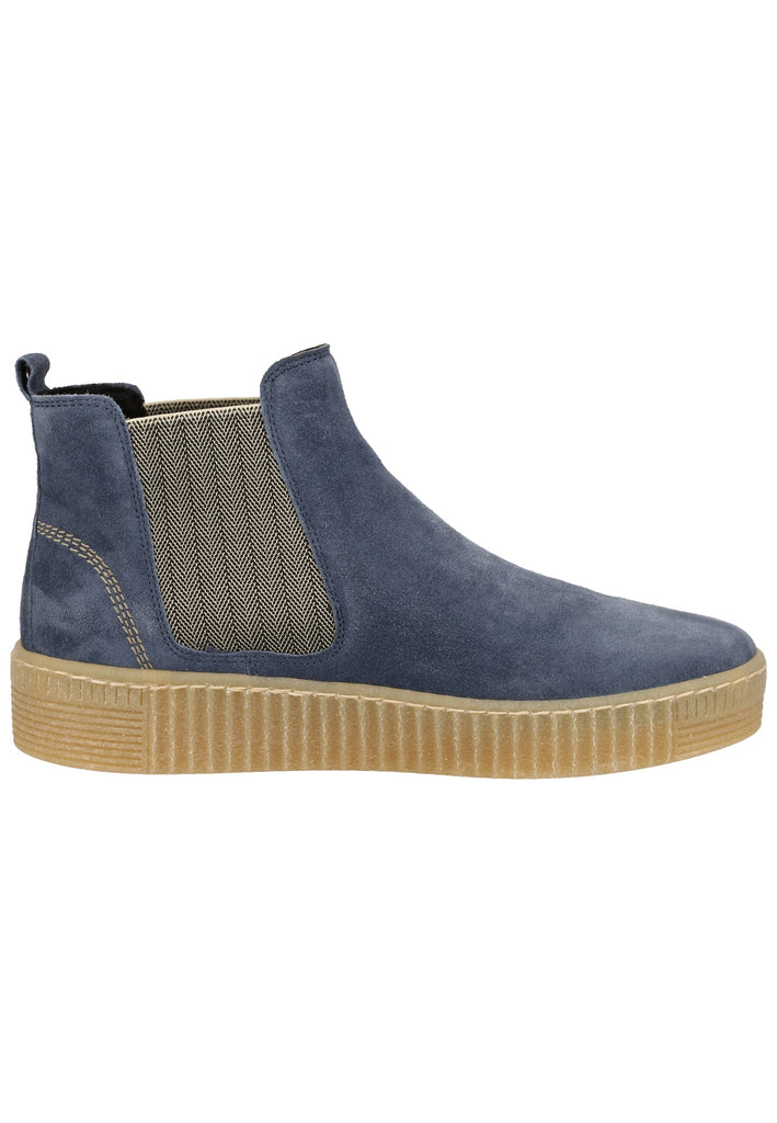 Gabor Stiefelette Leder/Textil Blau/Beige - surf4shoes