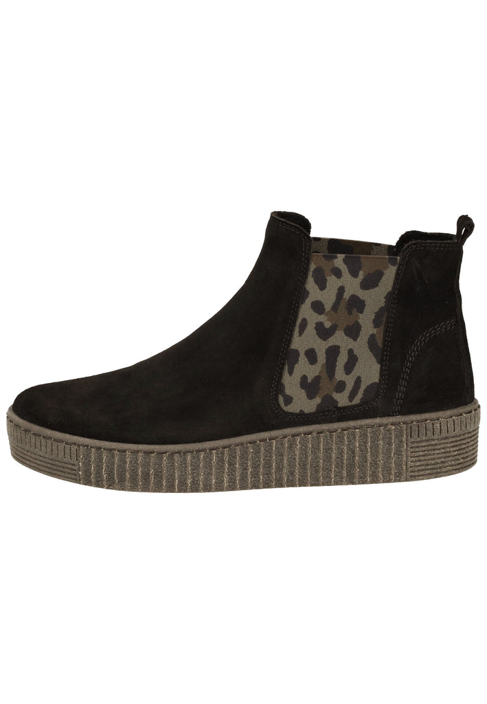 Gabor Stiefelette Leder/Textil Schwarz - surf4shoes