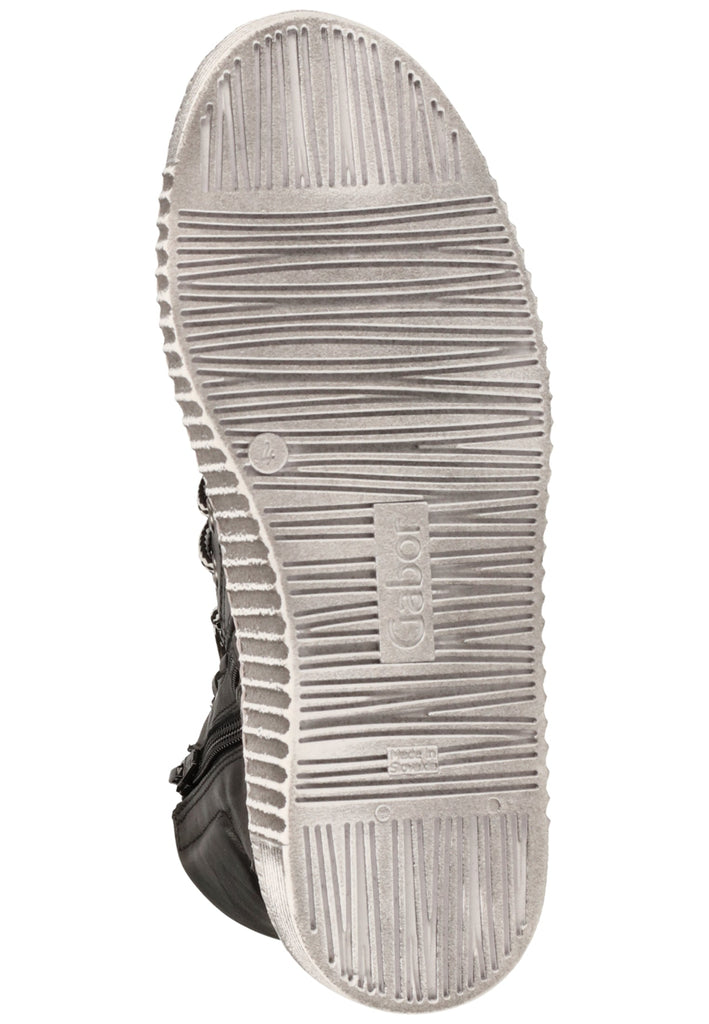 Gabor Stiefelette Leder Schwarz - surf4shoes