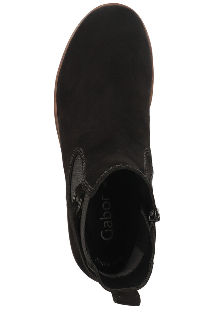 Gabor Stiefelette Leder/Textil Schwarz - surf4shoes