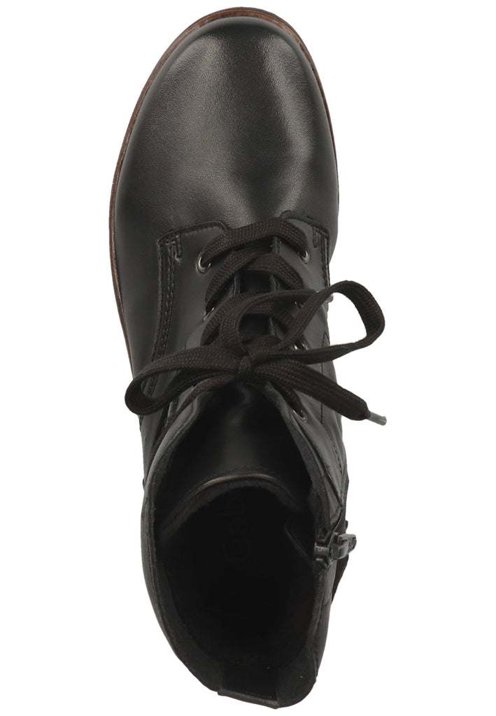 Gabor Stiefelette Glattleder Schwarz/Braun - surf4shoes