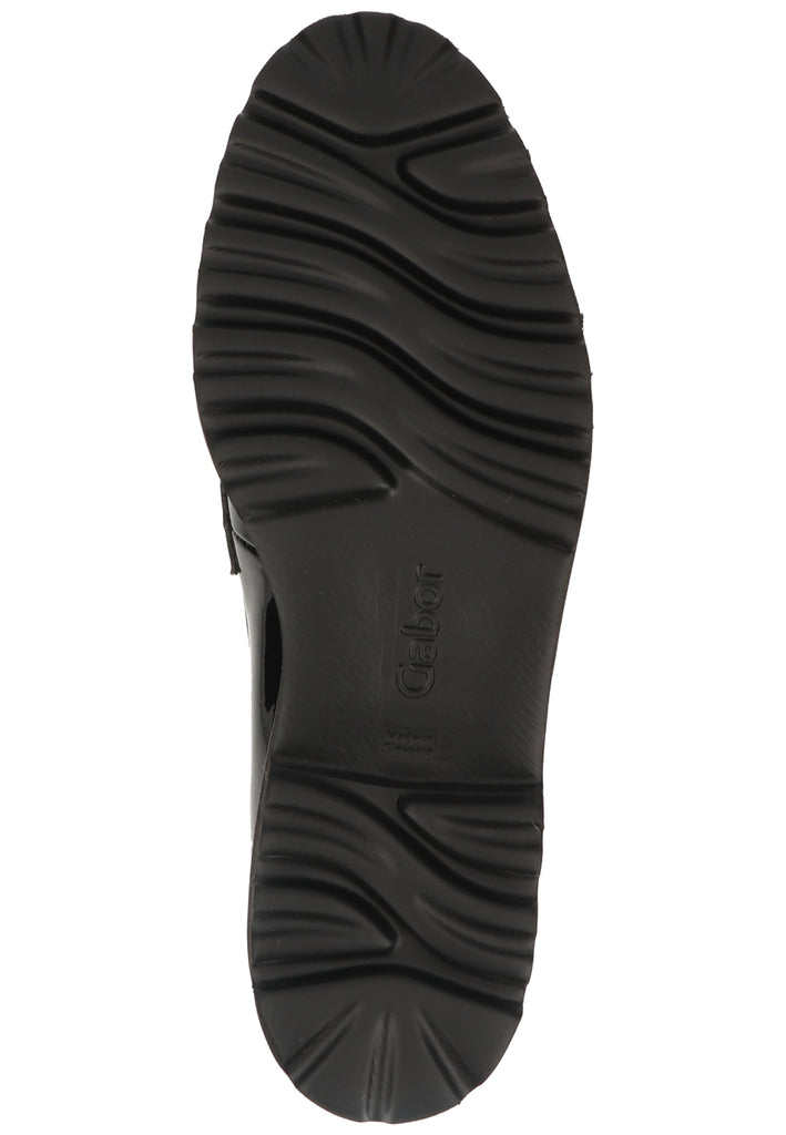 Gabor Slipper Leder Schwarz/Braun - surf4shoes