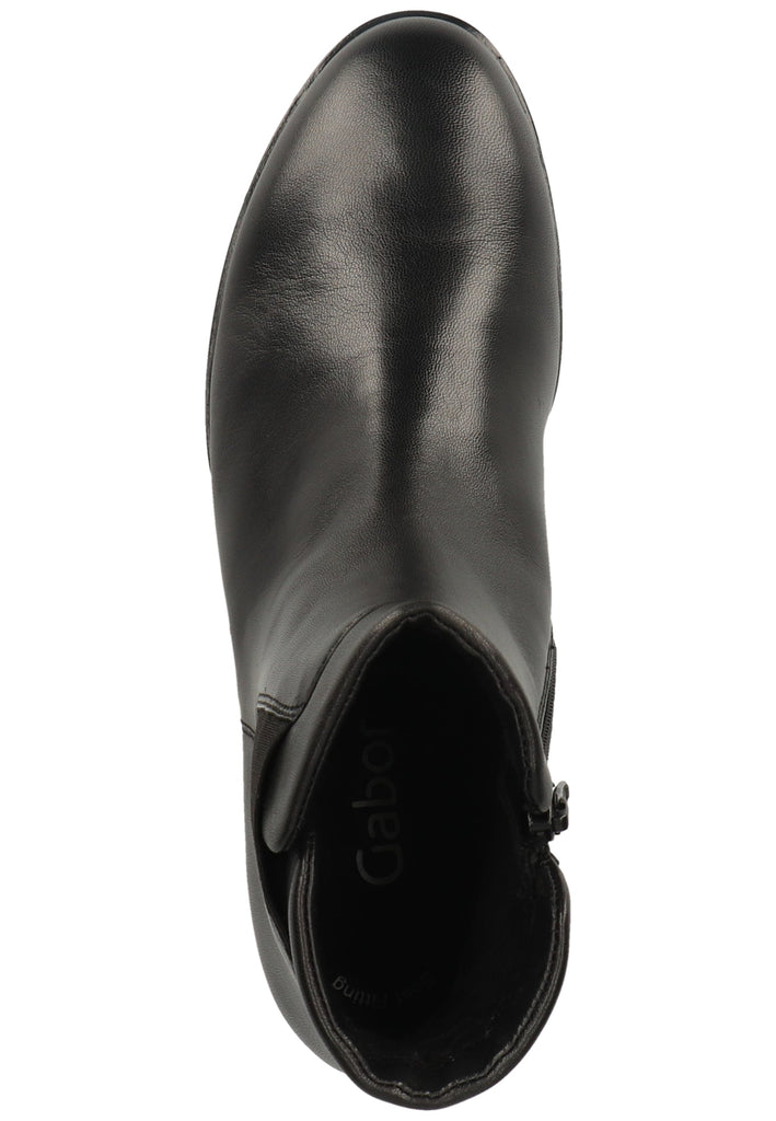 Gabor Stiefelette Leder/Textil Schwarz - surf4shoes