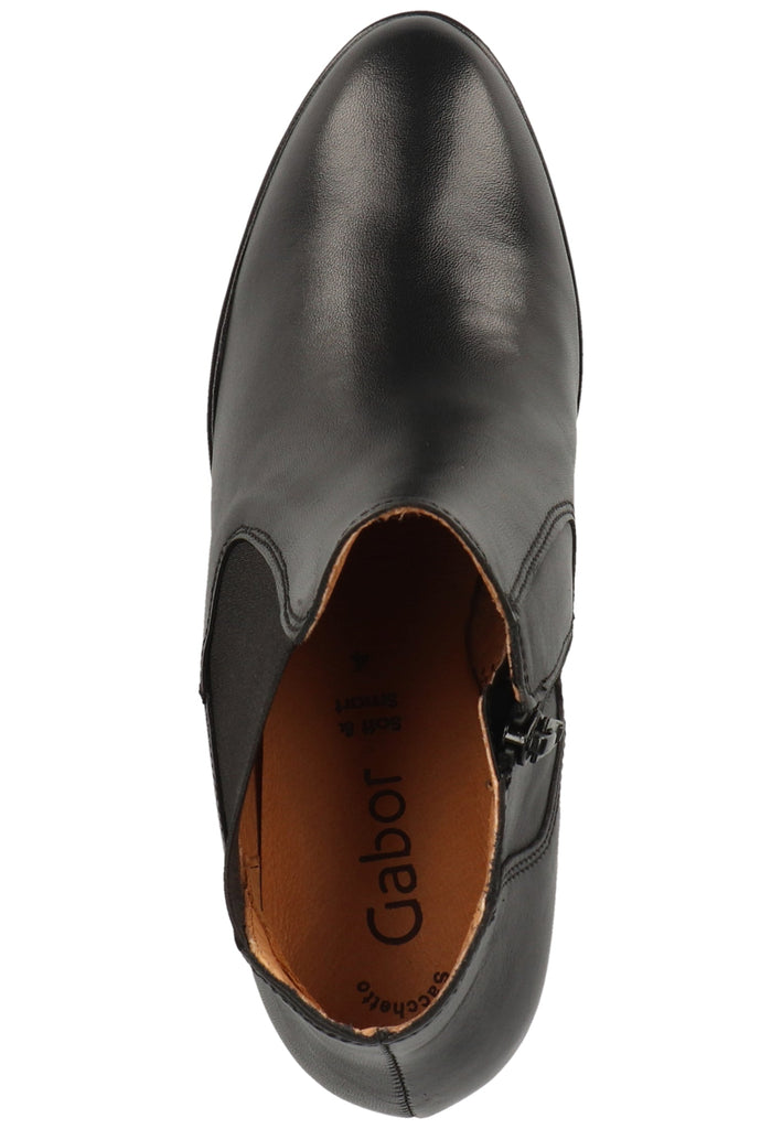 Gabor Stiefelette Leder/Textil Schwarz - surf4shoes