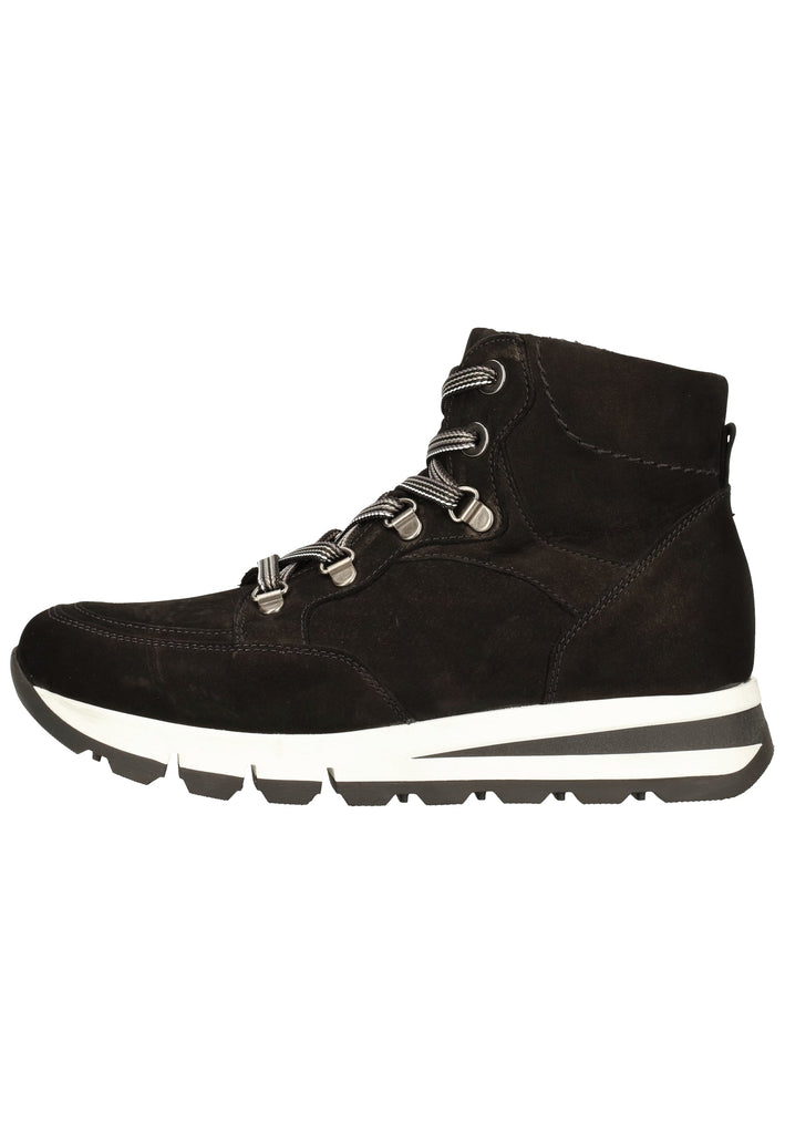 Gabor Stiefelette Nubukleder Schwarz/Schwarz - surf4shoes