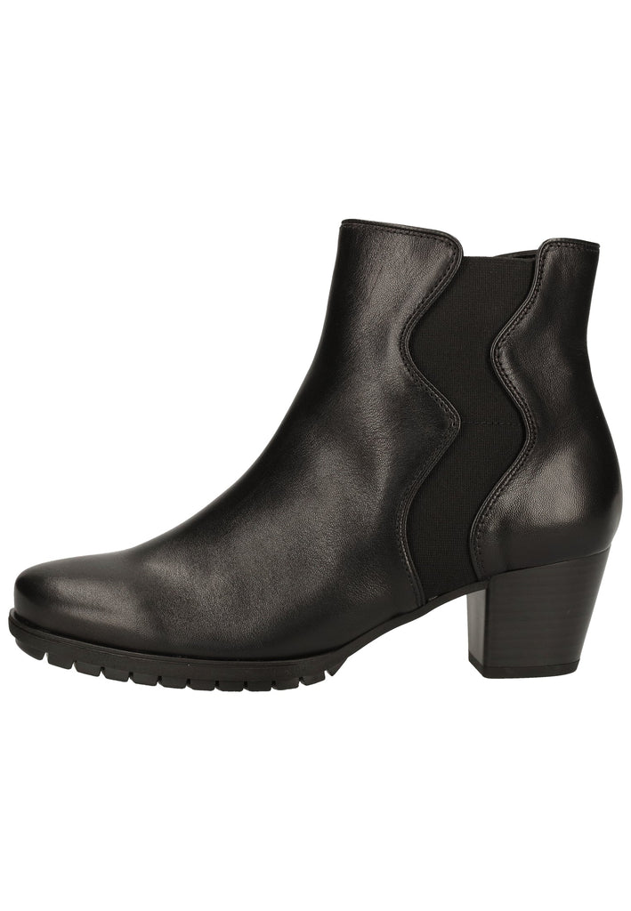 Gabor Stiefelette Leder/Textil Schwarz - surf4shoes