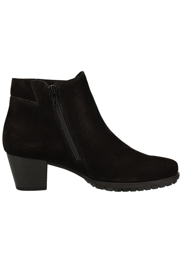 Gabor Stiefelette Nubukleder Schwarz - surf4shoes