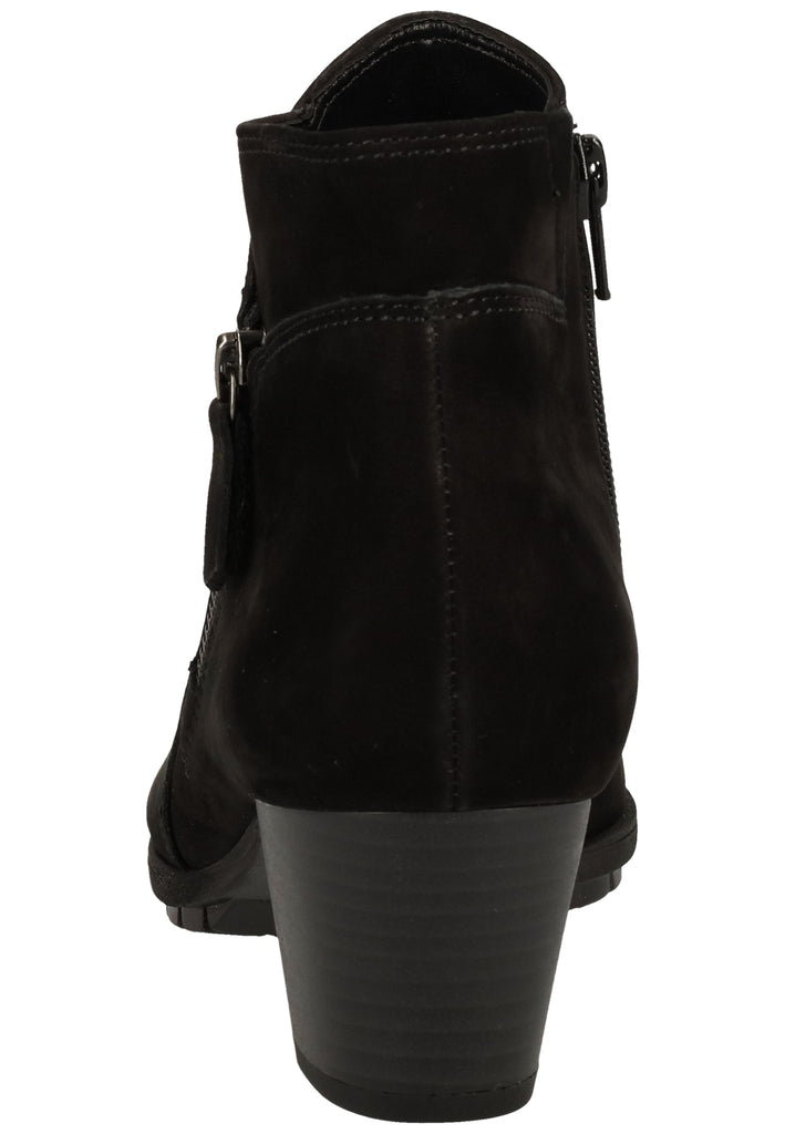 Gabor Stiefelette Nubukleder Schwarz - surf4shoes