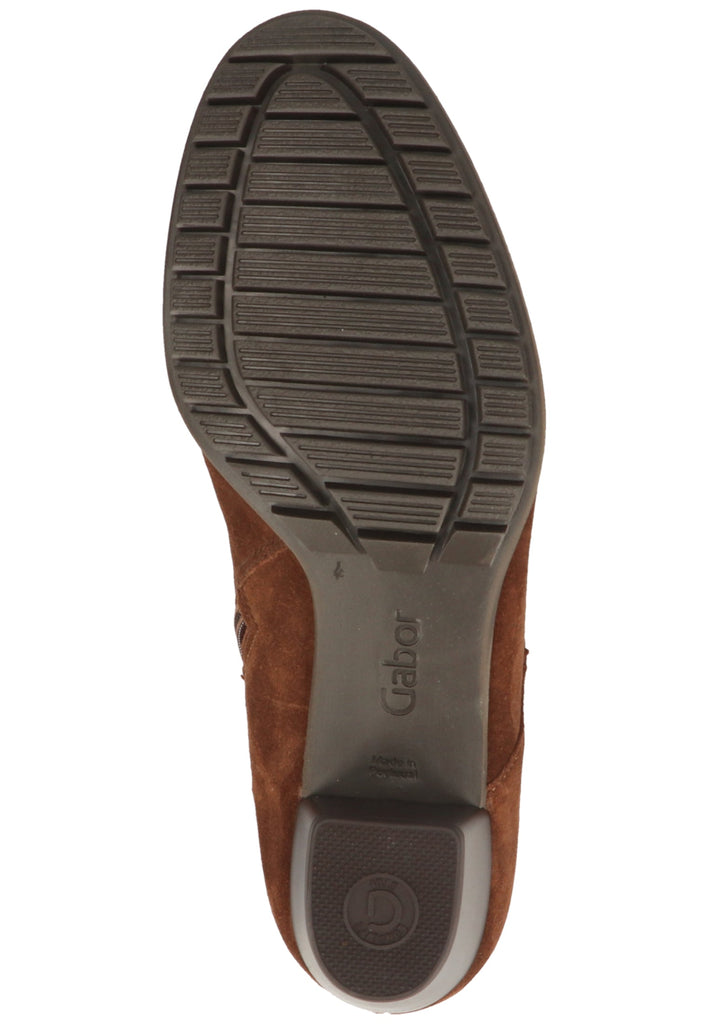 Gabor Stiefelette Veloursleder Whisky - surf4shoes
