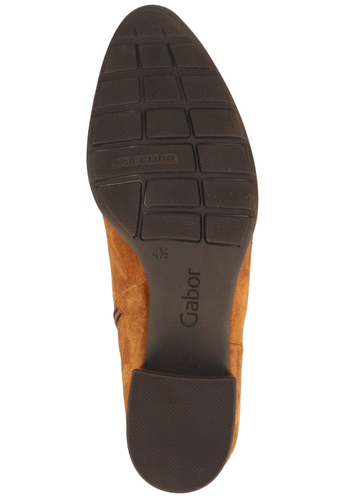 Gabor Stiefelette Veloursleder Camel - surf4shoes