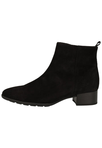 Gabor Stiefelette Veloursleder Schwarz - surf4shoes