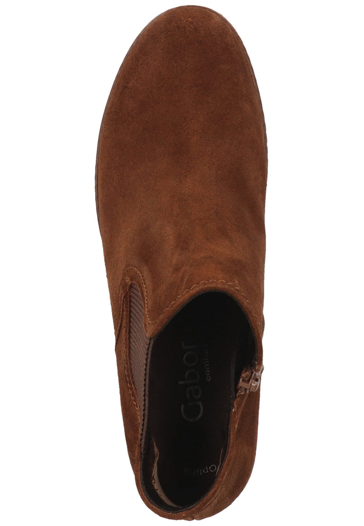 Gabor Stiefelette Veloursleder Whisky - surf4shoes