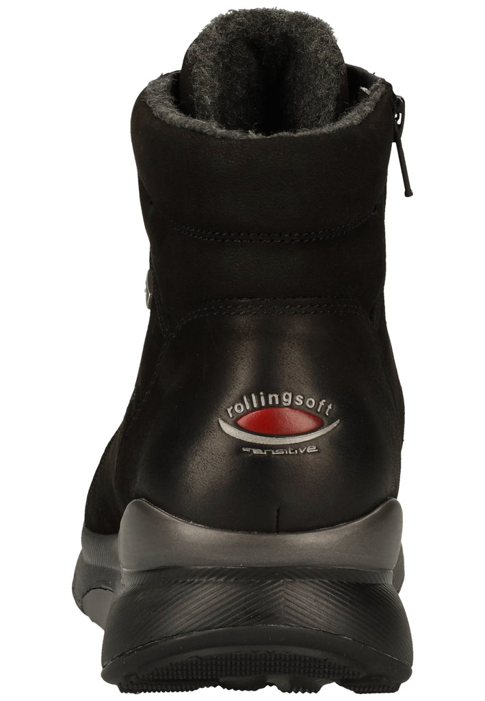 Gabor Stiefelette Nubukleder Schwarz - surf4shoes