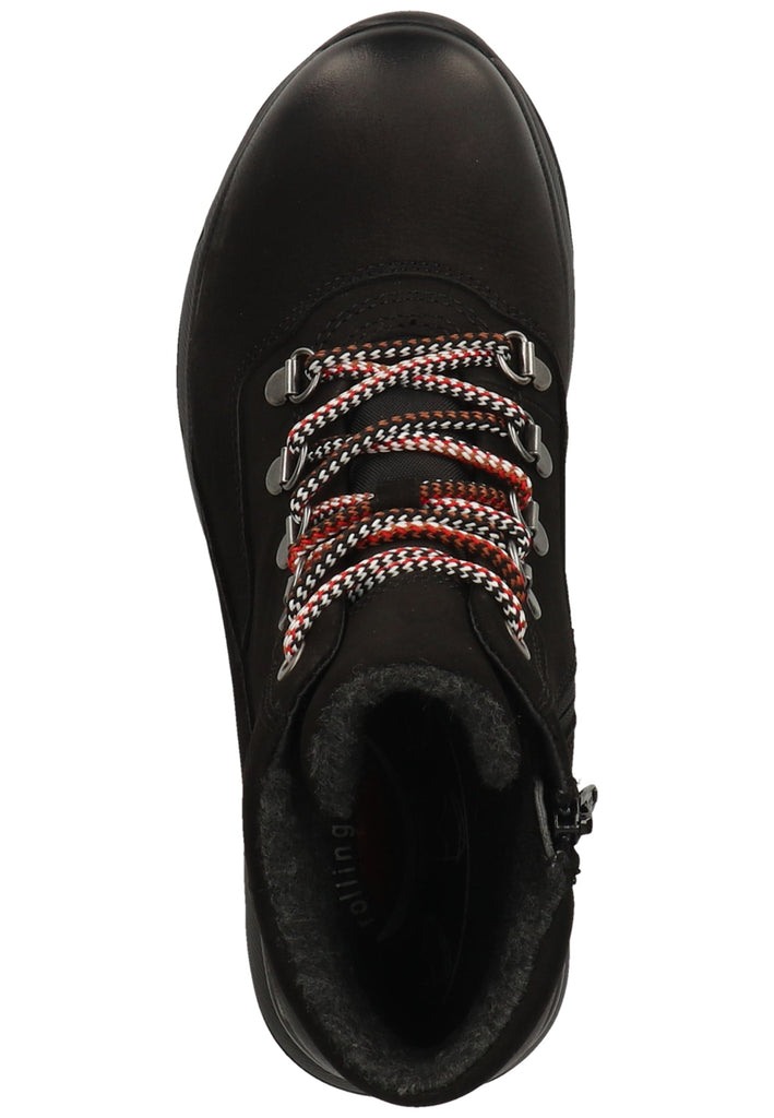 Gabor Stiefelette Nubukleder Schwarz - surf4shoes