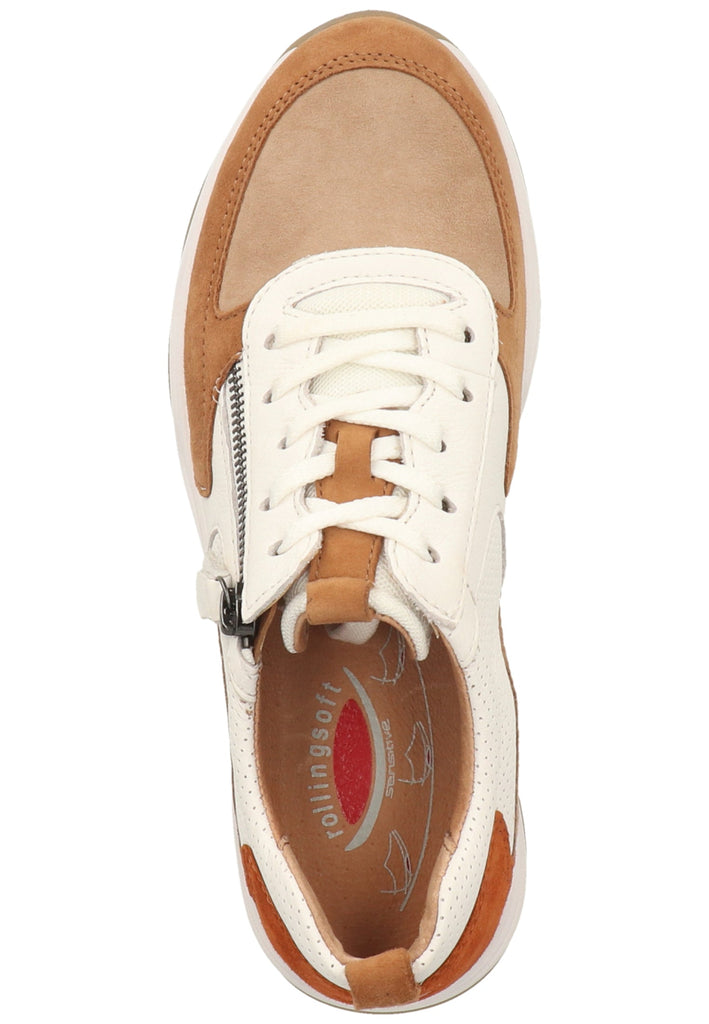 Gabor Sneaker Leder/Textil Beige/Weiß - surf4shoes