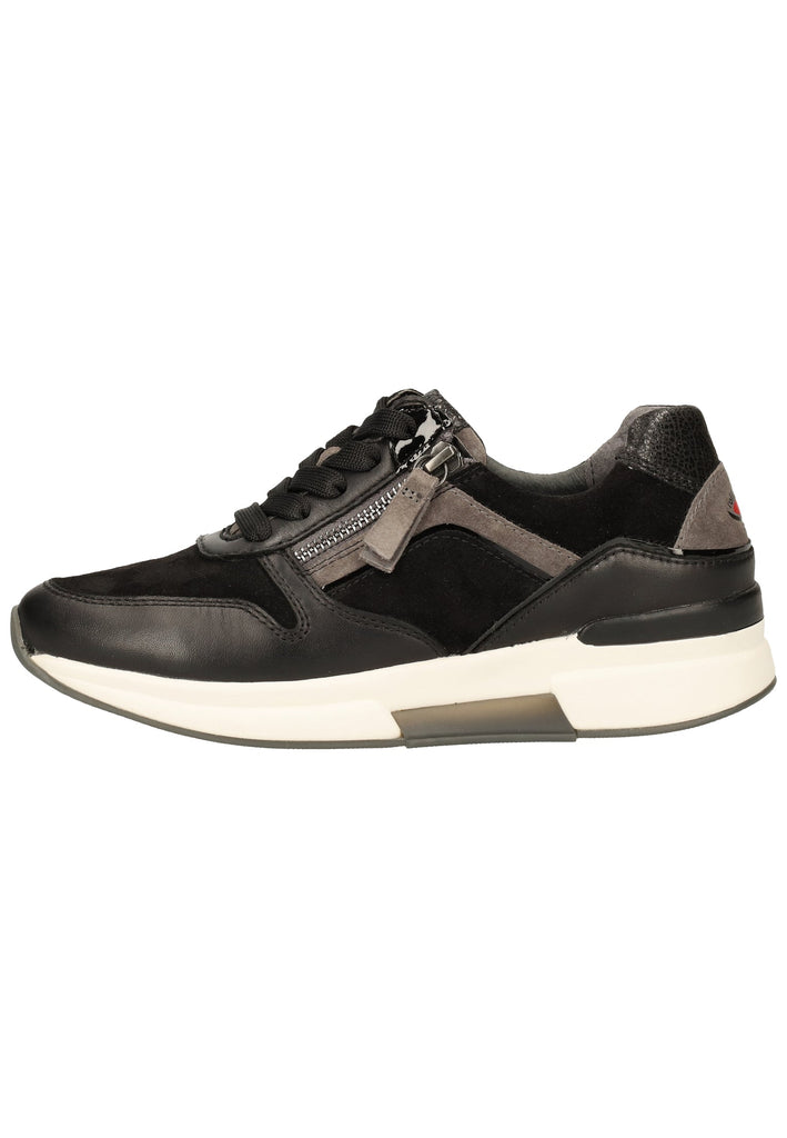 Gabor Sneaker Nubukleder Schwarz/Stone - surf4shoes
