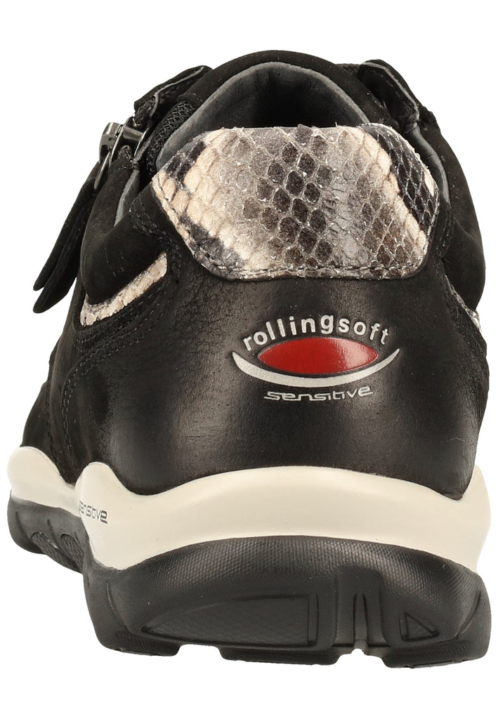 Gabor Sneaker Nubukleder Schwarz/Grau - surf4shoes