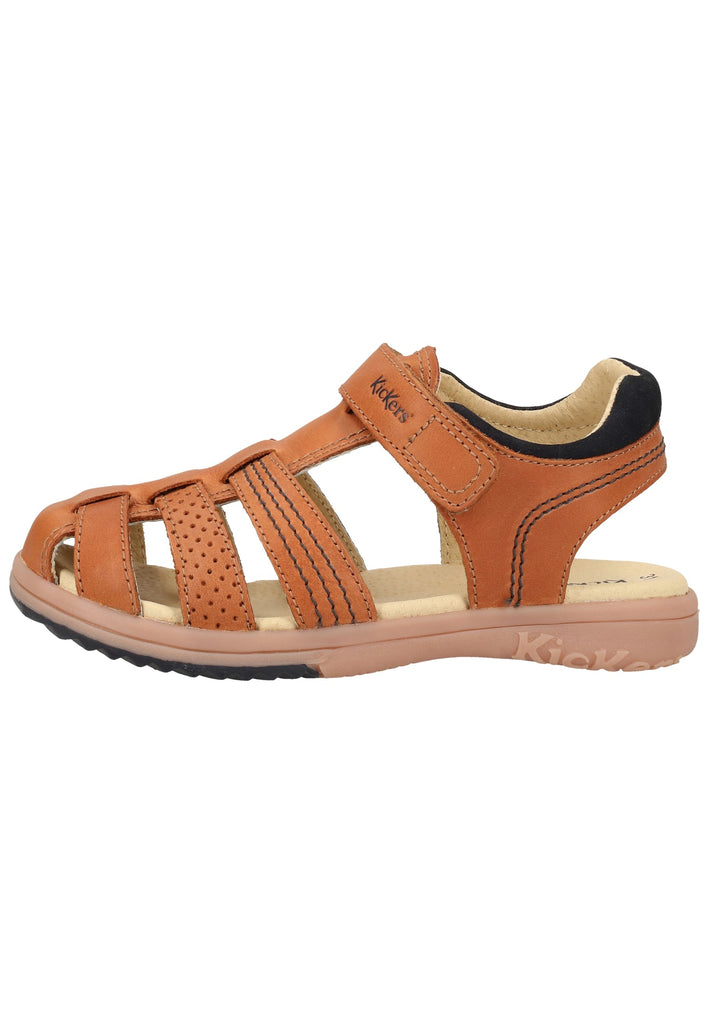 Kickers Sandalen Leder Camel - surf4shoes