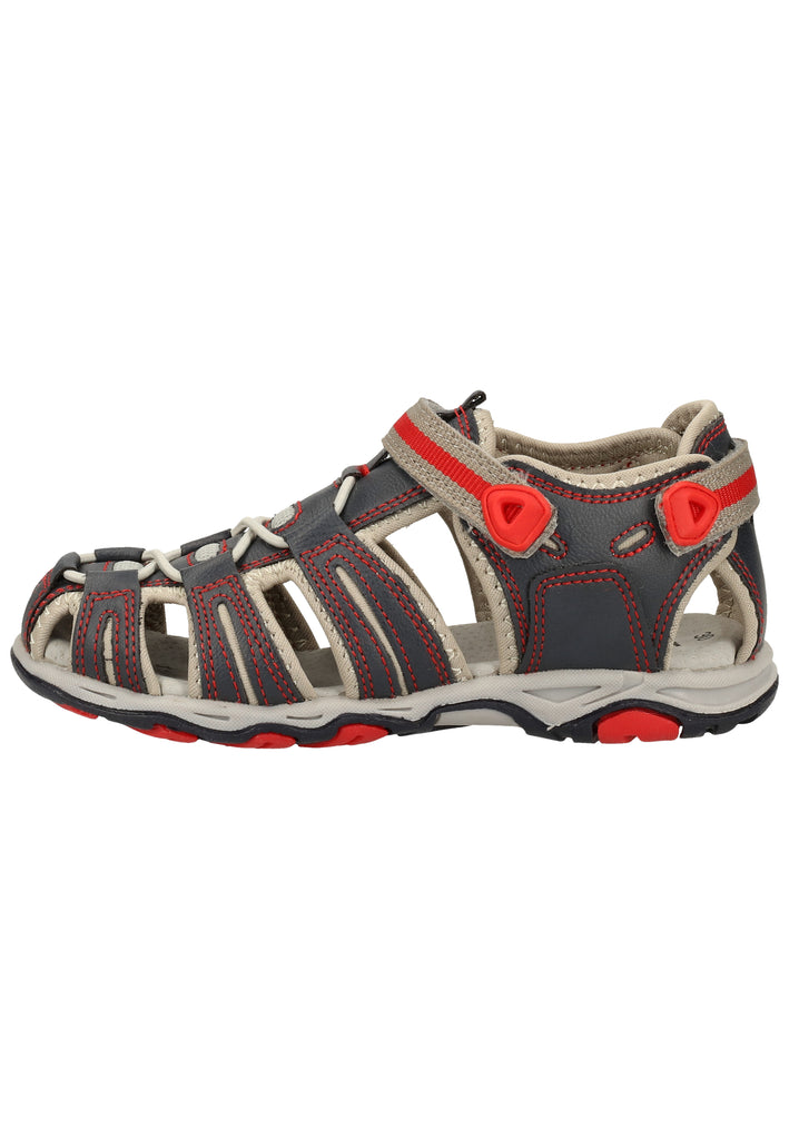 Kickers Sandalen Lederimitat Blau/Rot - surf4shoes