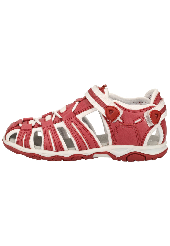 Kickers Sandalen Lederimitat Rot/Weiß - surf4shoes