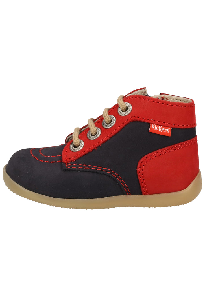 Kickers Sneaker Leder Rot/Blau - surf4shoes