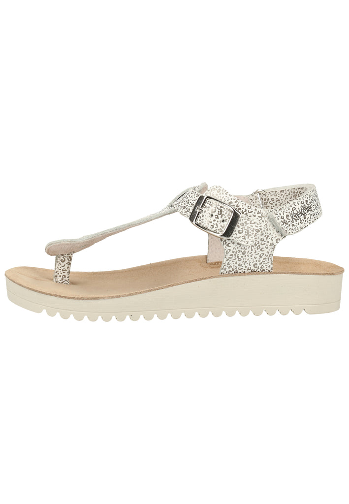 Kickers Sandalen Leder Weiß/Silber - surf4shoes