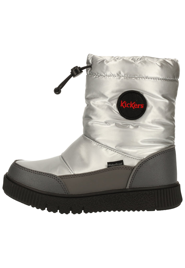 Kickers Stiefel Lederimitat/Textil Silber Warmfutter - surf4shoes
