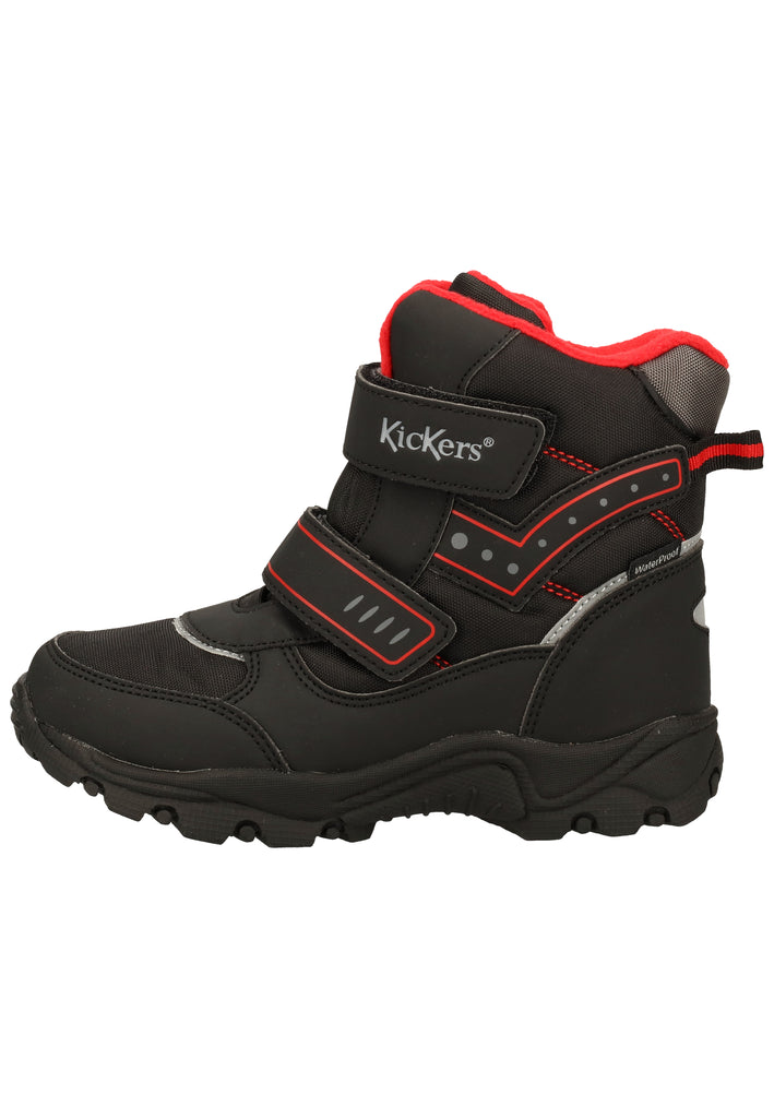 Kickers Stiefelette Lederimitat/Textil Schwarz Warmfutter - surf4shoes