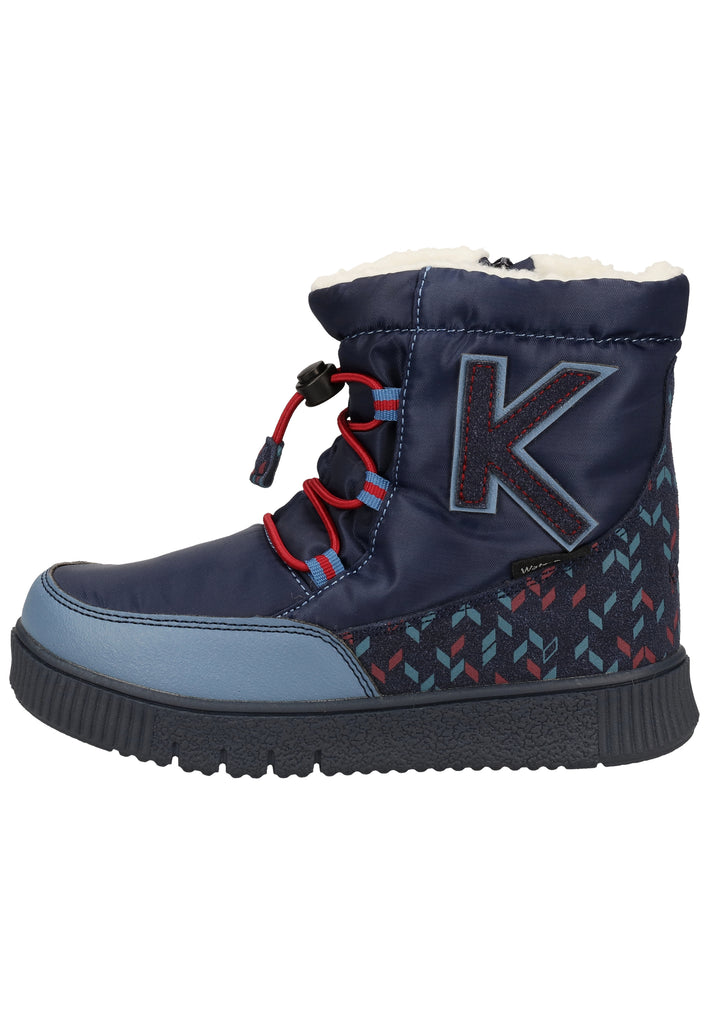 Kickers Stiefelette Lederimitat Blau Warmfutter - surf4shoes