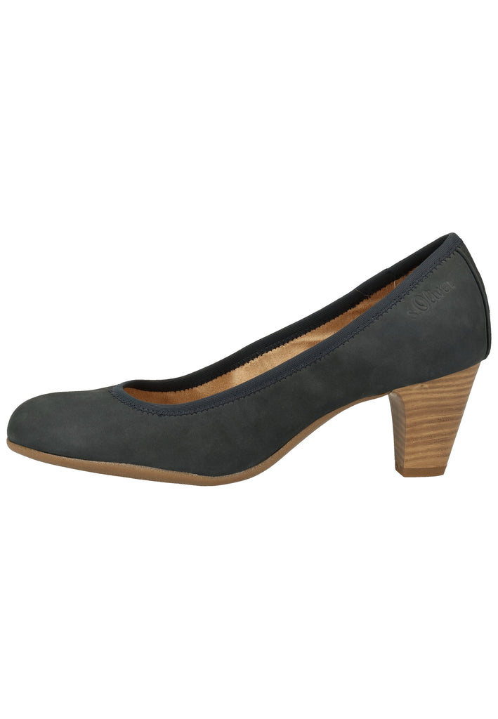 s.Oliver Pumps Leder Navy - surf4shoes