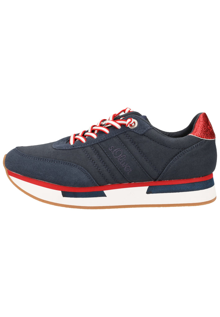 s.Oliver Sneaker Lederimitat/Textil Navy - surf4shoes