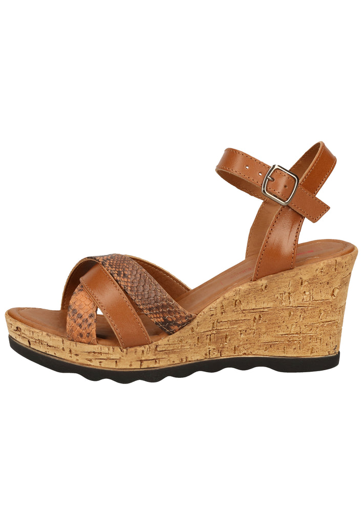 s.Oliver Sandalen Leder/Synthetik Cognac - surf4shoes