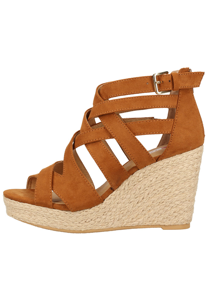 s.Oliver Sandalen Lederimitat Cognac - surf4shoes