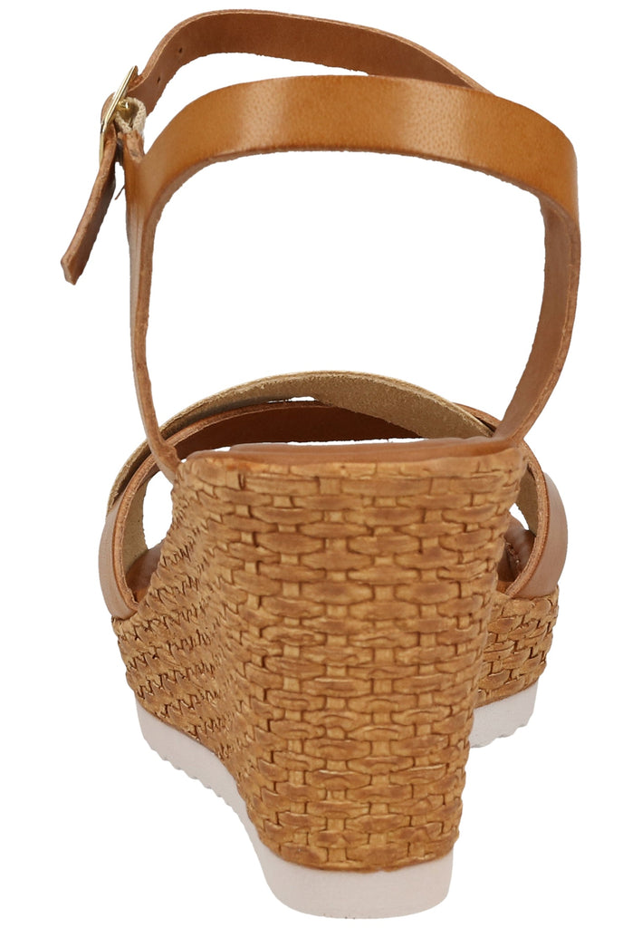 s.Oliver Sandalen Leder Braun/Gold - surf4shoes