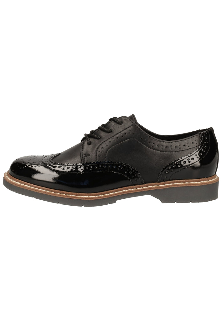s.Oliver Halbschuhe Lederimitat Schwarz - surf4shoes