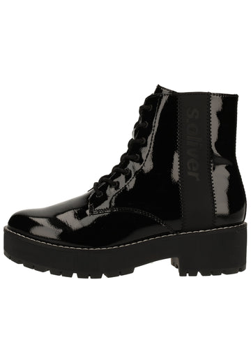 s.Oliver Stiefelette Lederimitat Schwarz - surf4shoes