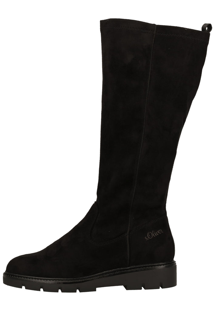 s.Oliver Stiefel Lederimitat/Textil Schwarz - surf4shoes
