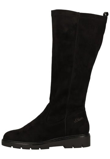 s.Oliver Stiefel Lederimitat/Textil Schwarz - surf4shoes