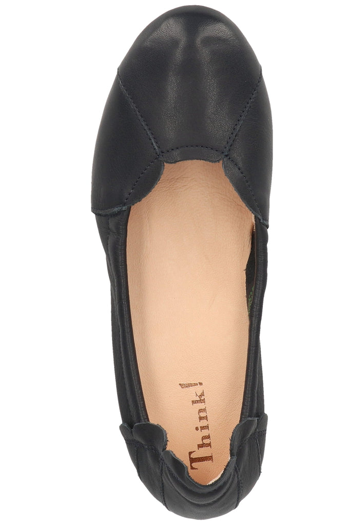 Think! Ballerinas Leder Navy - surf4shoes