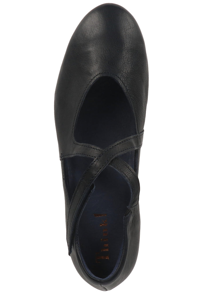 Think! Ballerinas Leder Navy - surf4shoes