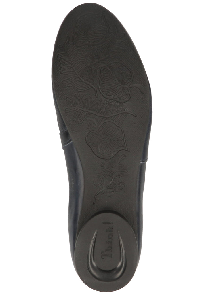 Think! Ballerinas Leder Navy - surf4shoes