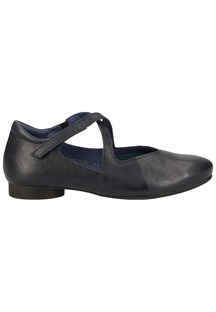 Think! Ballerinas Leder Navy - surf4shoes
