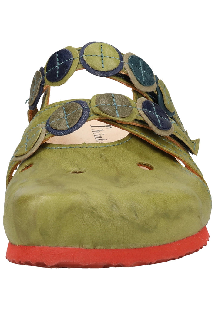 Think! Clogs Leder Apfel - surf4shoes