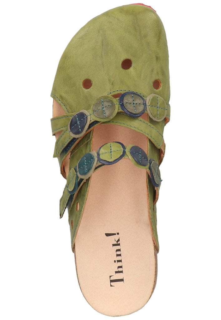 Think! Clogs Leder Apfel - surf4shoes