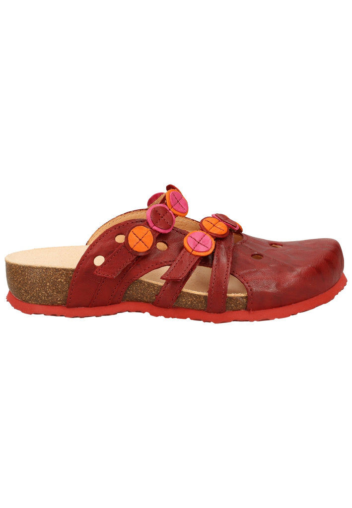 Think! Clogs Leder Cherry - surf4shoes