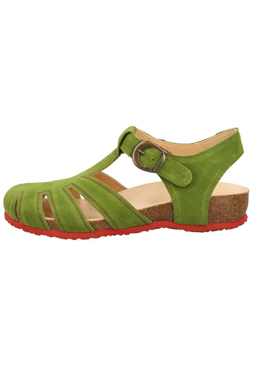 Think! Sandalen Veloursleder Grün - surf4shoes